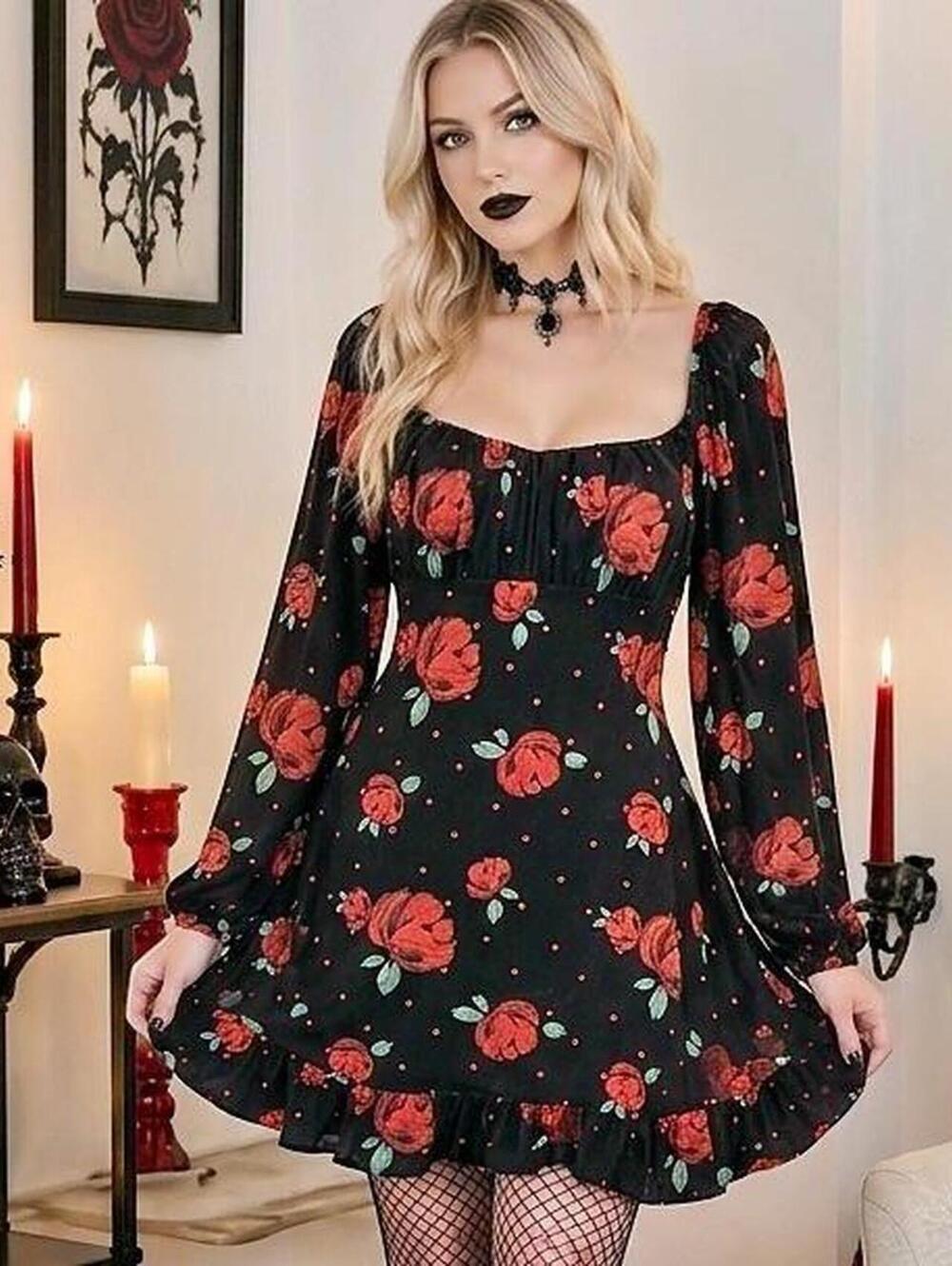 Forever 21 Women's Black and Multi Dress